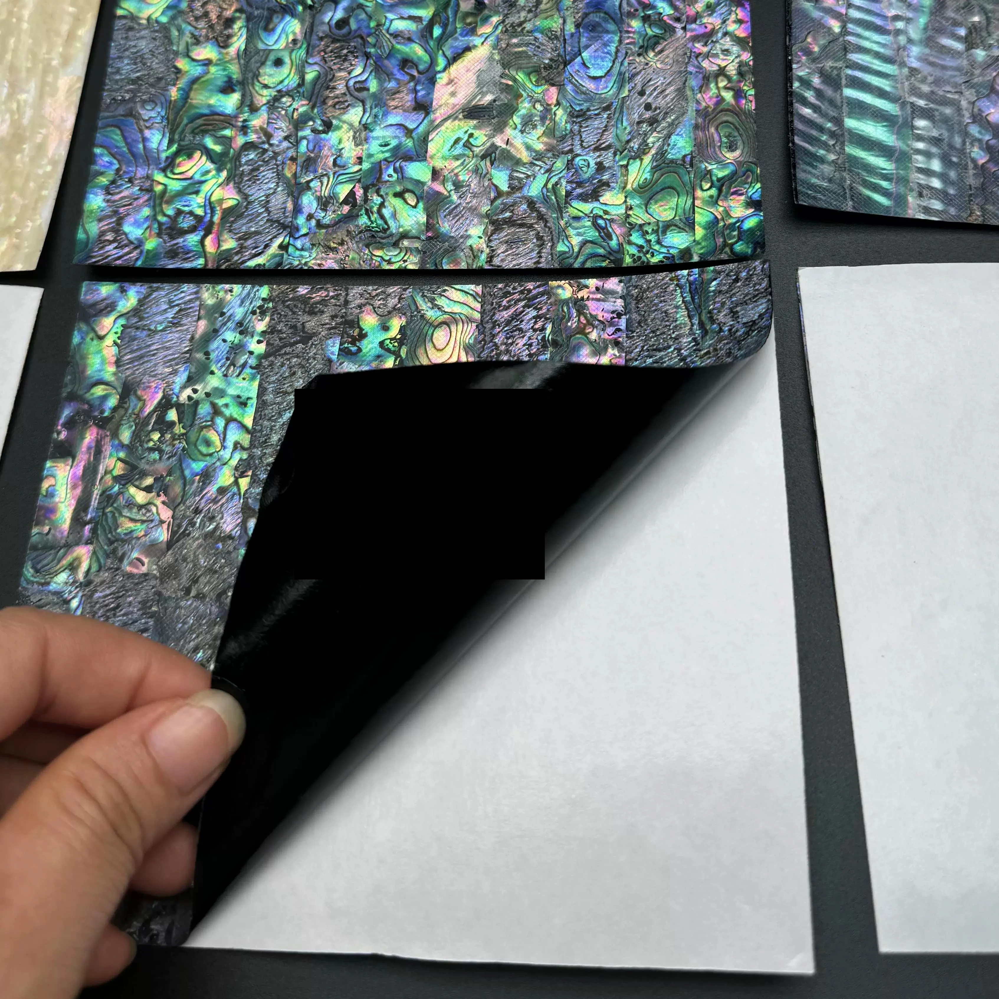 Natural Soft Seashell Flake with Adhesive Back Flexible Abalone Shell Inlay Veneer Mother of Pearl Paper DIY Handicraft Decor