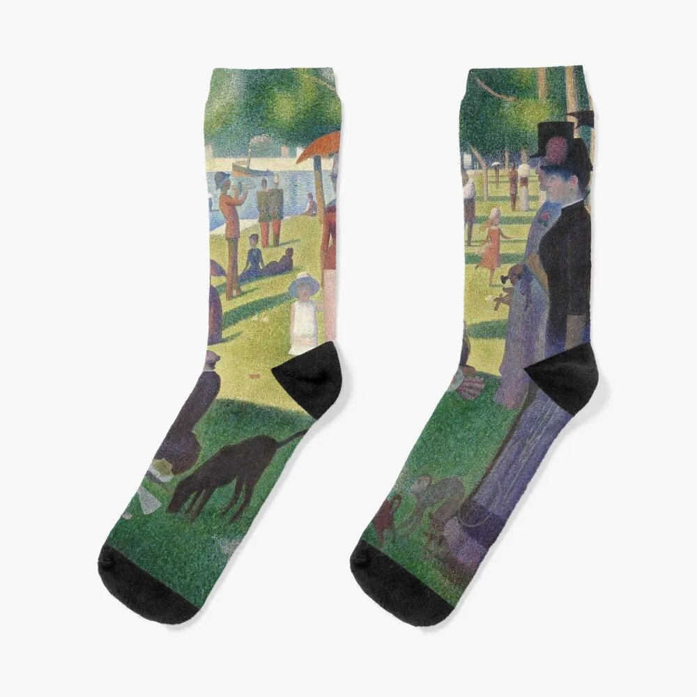 

A Sunday on La Grande Jatte, Georges Seurat, 1886 Socks Running man cycling Ladies Socks Men's