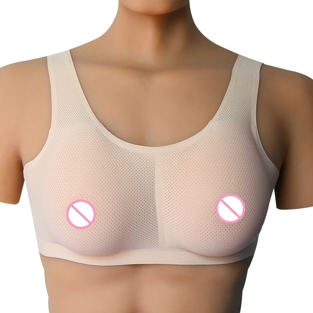 Realistic Silicone Artificial Breast Forms Cosplay Costumes Fake Chest Tits Crossdresser Transgender Sissy Shemale Drag Queen