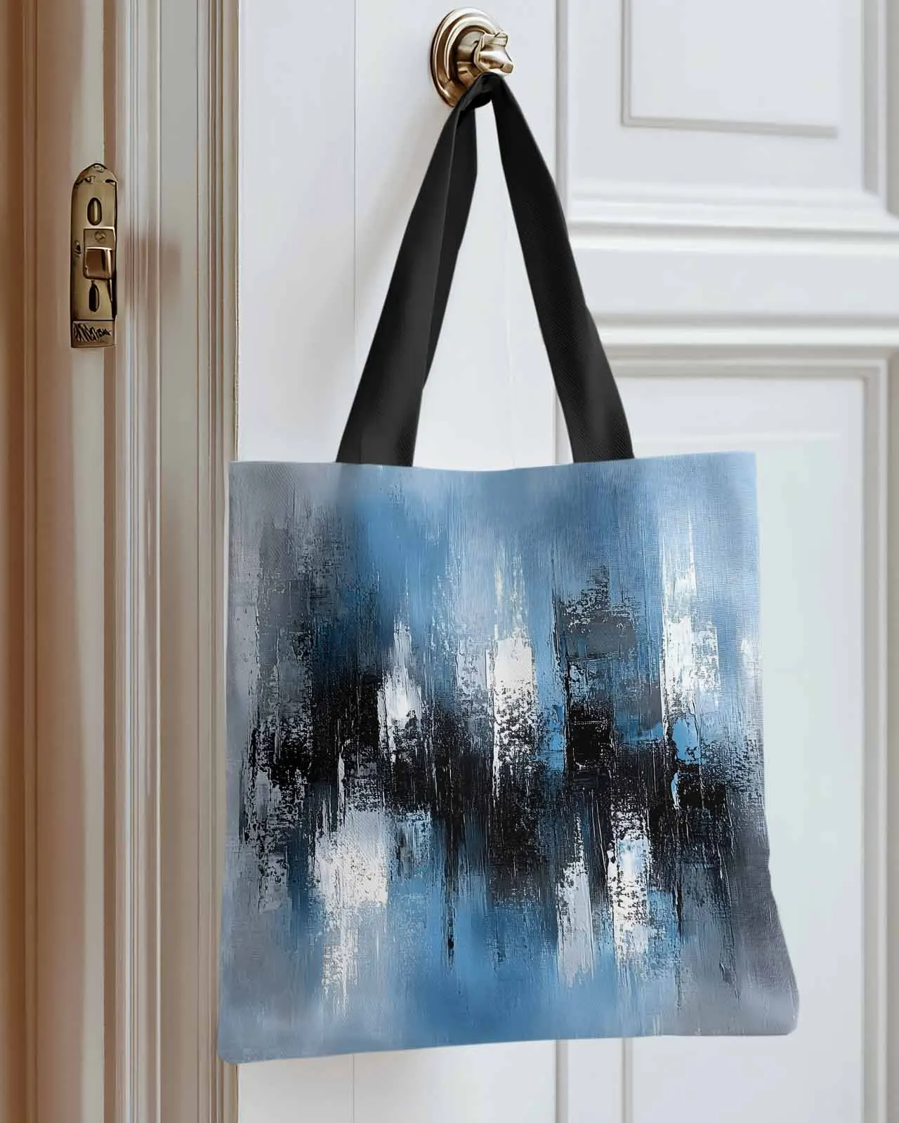 

Abstract Art Blue Theme Fantasy Canvas Bag Handbag Oxford Cloth Eco Shopping Storage Bag for Home Use
