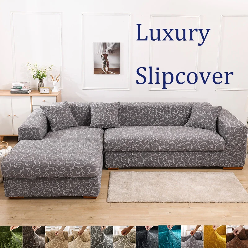 

Luxury Jacquard Sofa Cover For Living Room Washable Stretch Solid Colors Sofa Covers Removable Couch Slipcover For Home Hotel