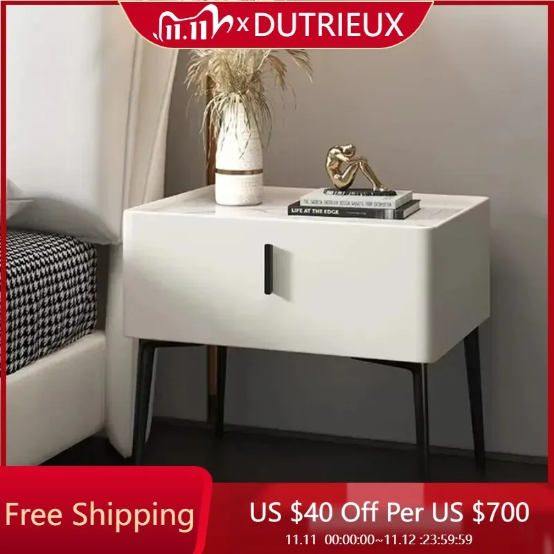 

Interior Trendy Night Table Simple Drawers Luxury Vintage Nightstand Space Saving Fashion Mesa De Noche Lounge Suite Furniture