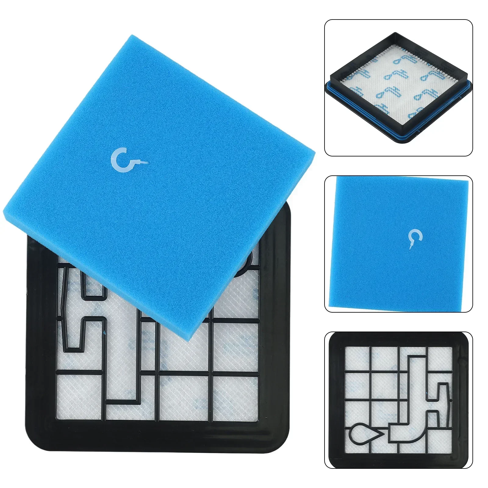 1 шт. фильтр + 1 шт. губка для пылесоса FC9330 9331 9350 запасные части для бытовой уборки сменные аксессуары