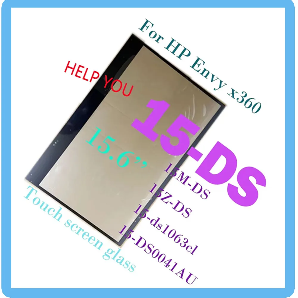 

Оптовая продажа, 15,6-дюймовое стекло для HP Envy X360 15-DS series 15M-DS 15Z-DS, дигитайзер сенсорного экрана 15-DS0041AU, стеклянная панель, черный кабель