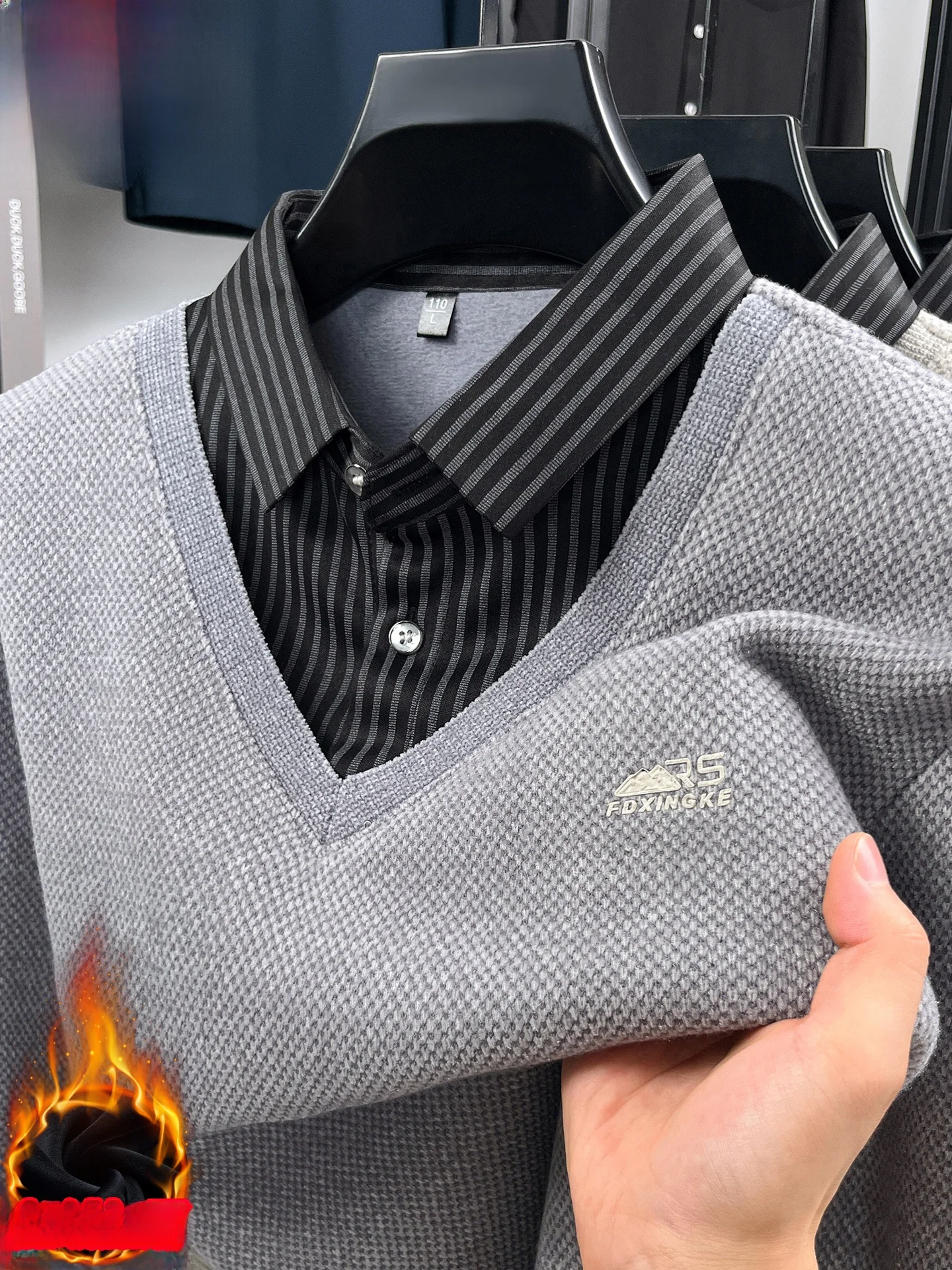 

Утепленный вязаный свитер с воротником-стойкой для мужчин: теплый базовый слой для зимы, модный городской повседневный стиль