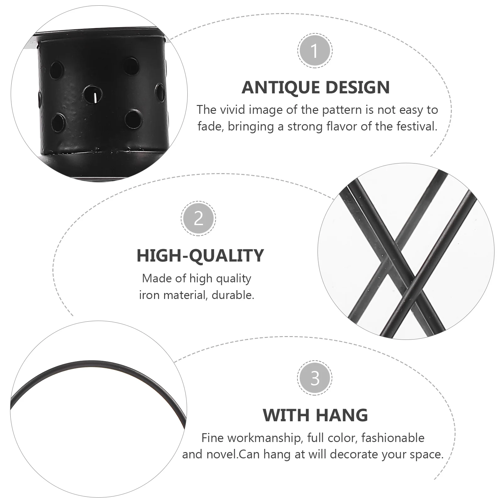 

Vintage Iron C Lantern Decorations Black Glass Tealight Holder St for Home Garden Party Christmas Gifts