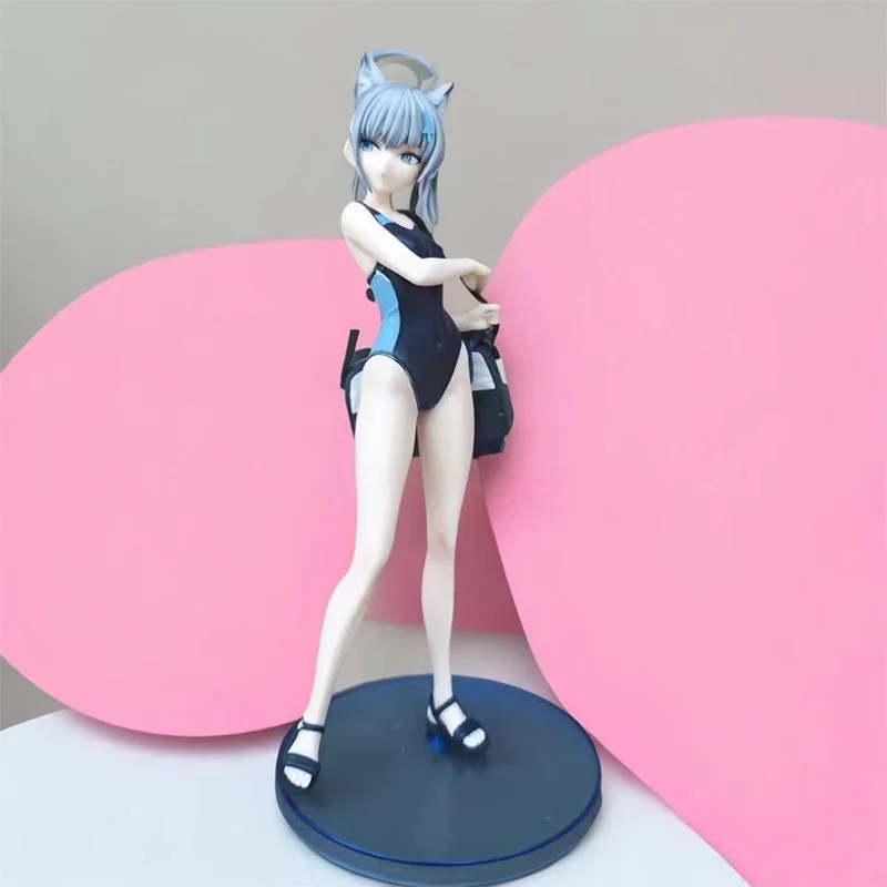 25cm Anime Blue Archive Figures GK Shiroko Sunaokami Action  Swimming Suit PVC Collection Model Ornament Toys Birthday Gifts