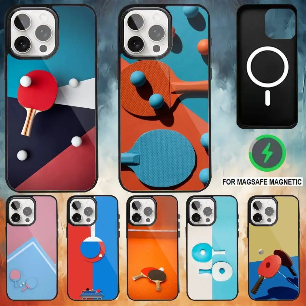 

Table tennis rackets Phone Case For iPhone17,16,15,14,13,12,11 Plus,Pro Max Magnetic For Magsafe Wireless Charging
