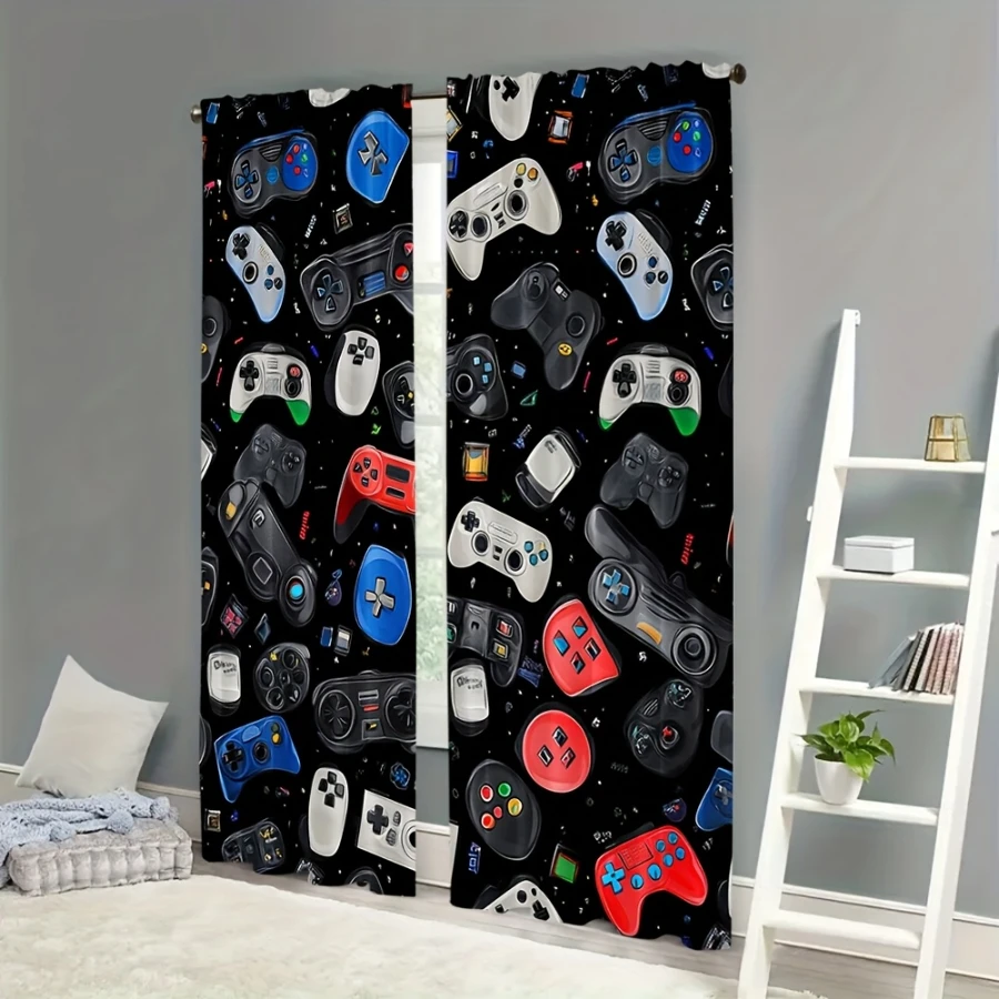 2PCS Digital Printed Curtains, - Esports Gaming Youtube ulasan dan harga
