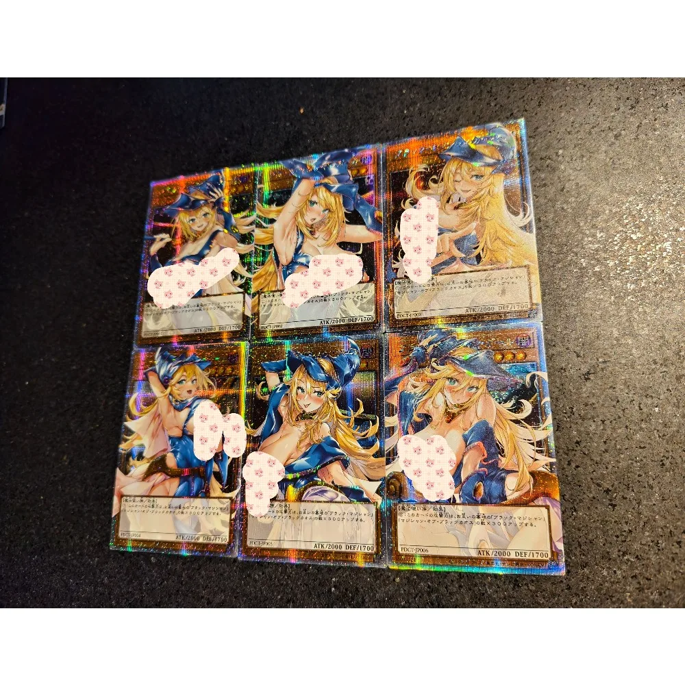 6 قطعة/المجموعة يو غي أوه! الظلام الساحر فتاة ذاتية الصنع سلسلة صغيرة جديدة أنيمي الكرتون الطرفية لعبة جمع بطاقة هدية عيد #3