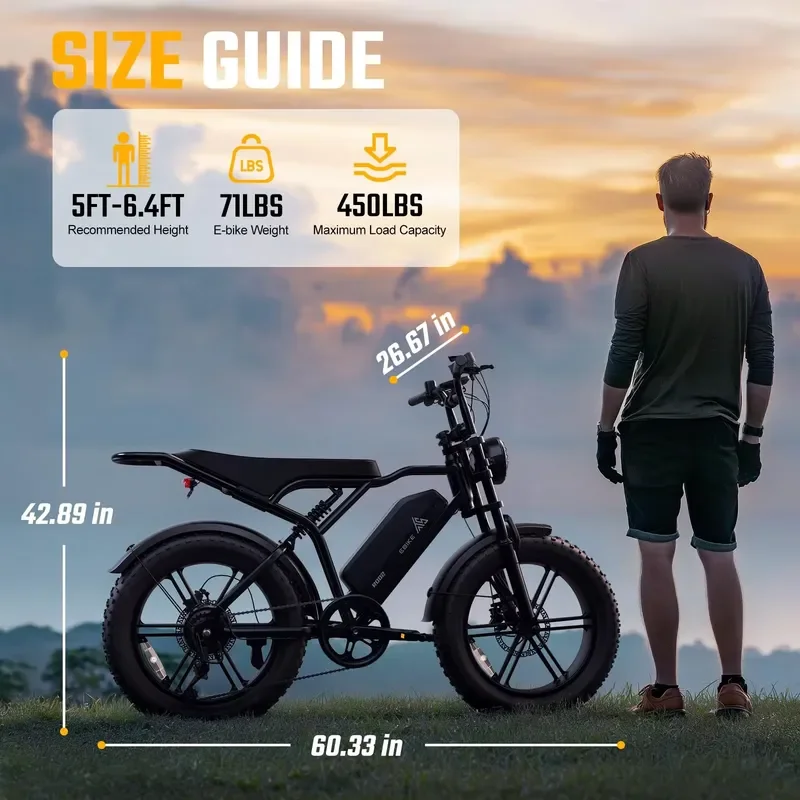 2026 OEM Factory Price R002 20" Tire E Bike 48V 15A Battery Off-Road Bicycle 750W 1200W Motor Power Mountain E Bike view 4