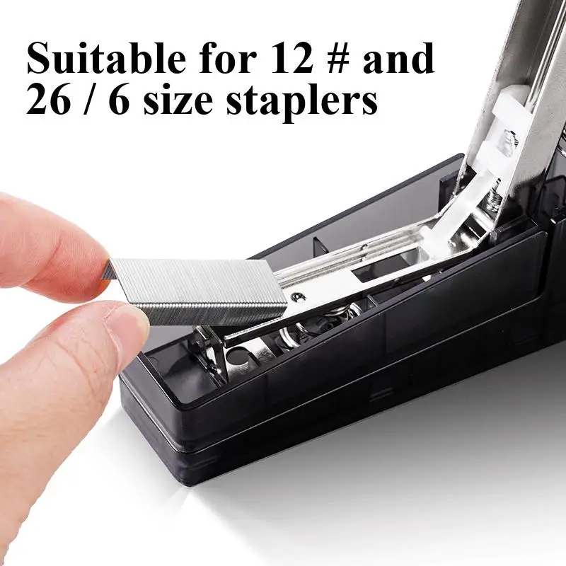 1000PCS/Box Deli Nusign NS090-2 Universal 24/6 Standard Staples 12.7x6mm High-Strength Steel Strong Toughness for Office Use