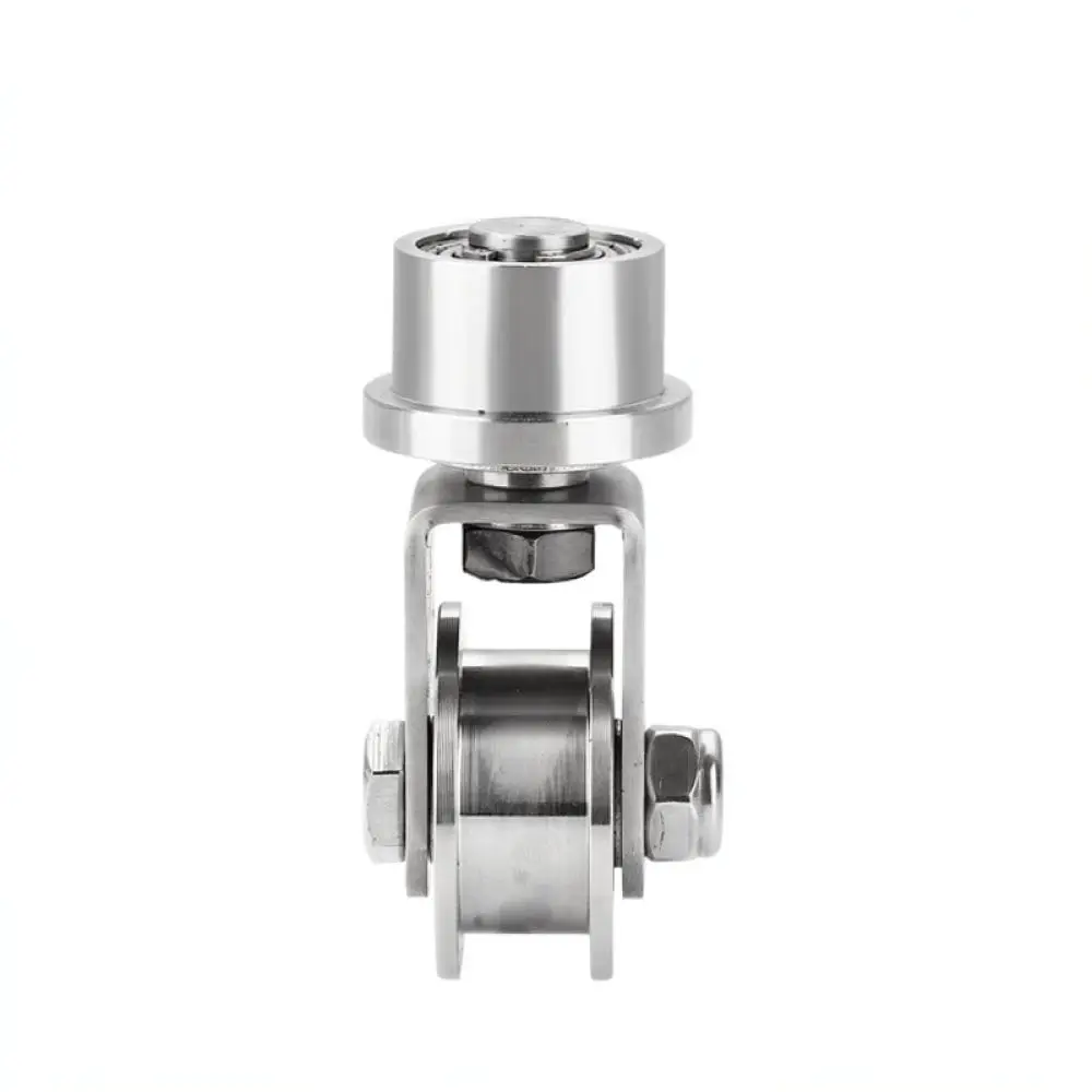 For Meixuanye 304 Stainless Steel Swivel Pulley Wheel Sliding Door Track Roller V U H Groove Bearing Accessory