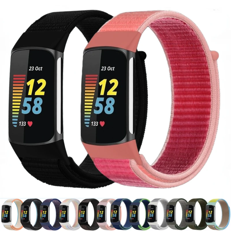 

Nylon Strap for Fitbit Charge 5 Soft Sports Comfortable Accessorey Bracelet Wristband for Fitbit Charge 5 Band Breathable Correa