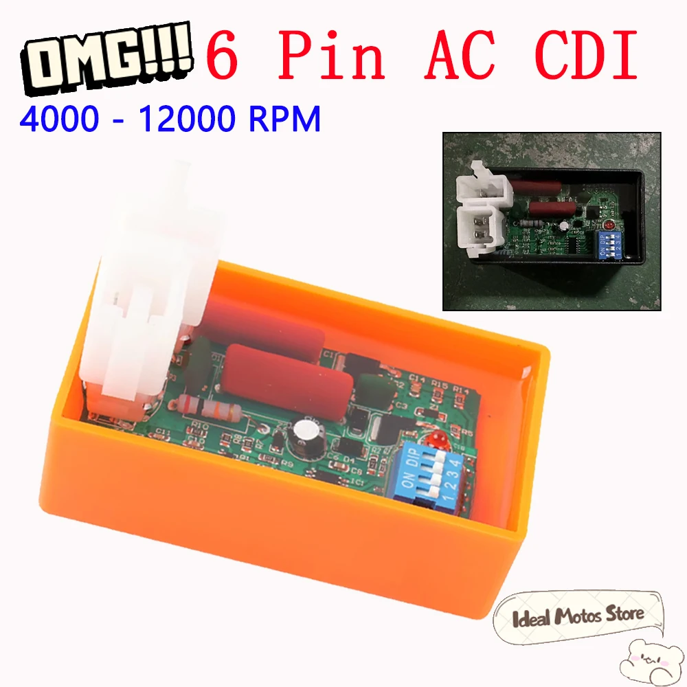 

CDI Ignition Adjustable RPM 4000 - 12000 AC CDI For CG125 WY125 XL250 FT150 RX150 CGL125 Motorcycle Performance Upgrade Parts