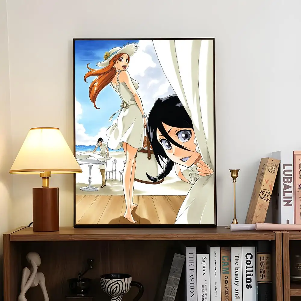 Character O-Orihime Inoue Bleach Poster Peel And Stick Wall Art Self Adhesive PP Waterproof Wall Decor Living Room Bedroom Gift view 5