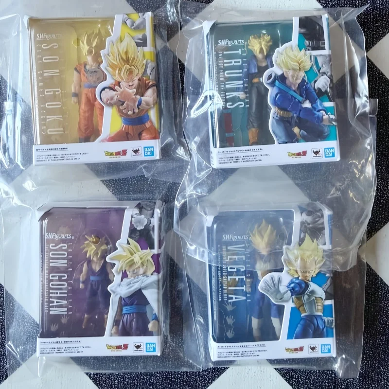 

Bandai Dragon Ball S.H.Figuarts Miniature Collection Son Goku Vegeta Gohan Future Trunks Ssj Anime Figures Collectible Toy Gift