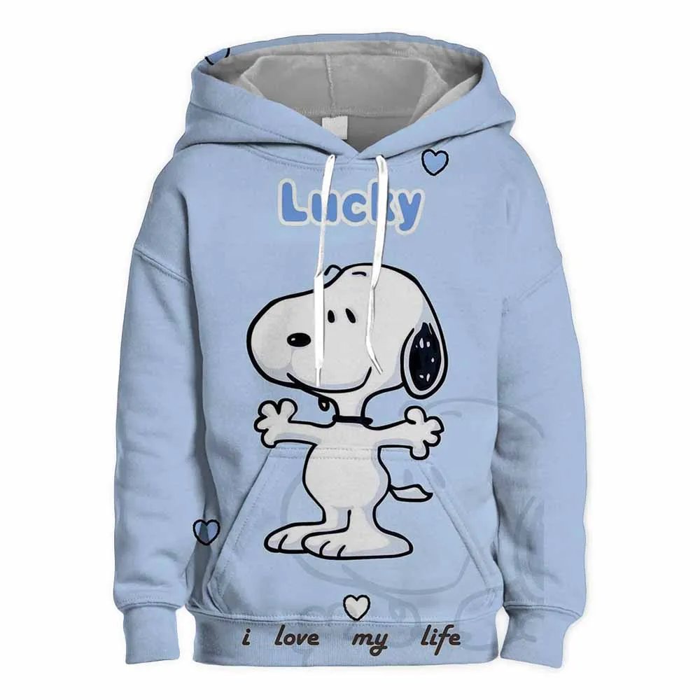 2025 New Fashion Boy Girl Kids Hoodie Spring Autumn Children's Sweatshirt Clothes Snoopy Cartoon Anime Children Pullover Tops