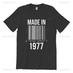 Born in 1977 Retro Limited Edition T Shirt Retro Tape Birthday 1977 Men Tee Fashion Fit Summer Short-sleev Cotton TShirt Unisex