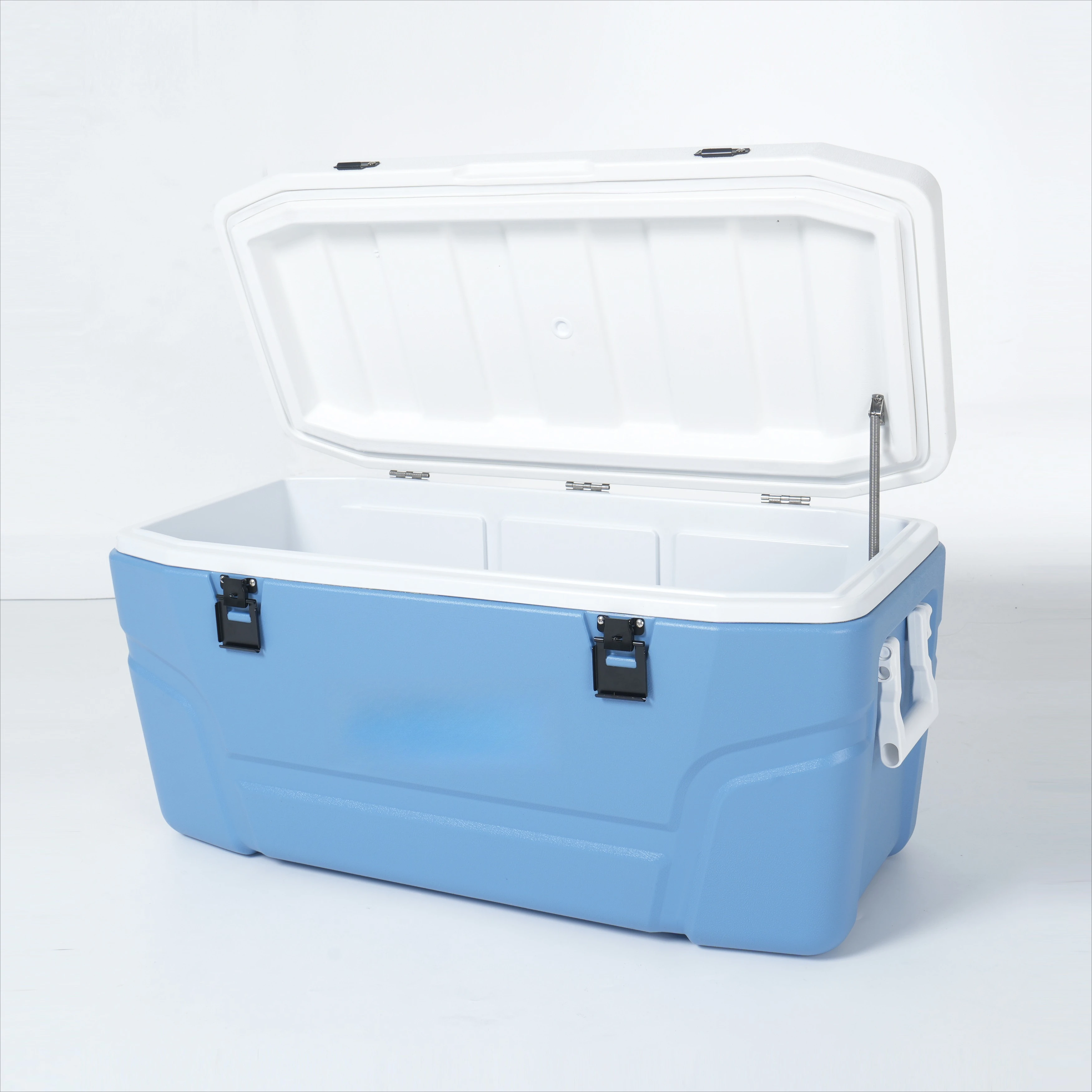 Insulated polyethylene plastic freezer cooler outdoor camping beach food storage box can warm function