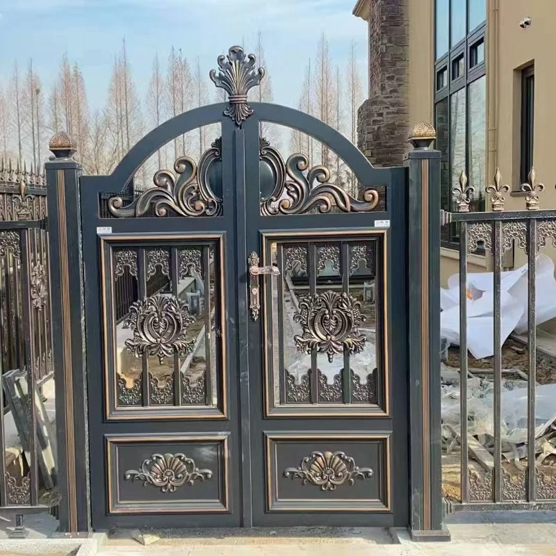 Hotsale Wrought Iron Driveway Gate Design For Home Use