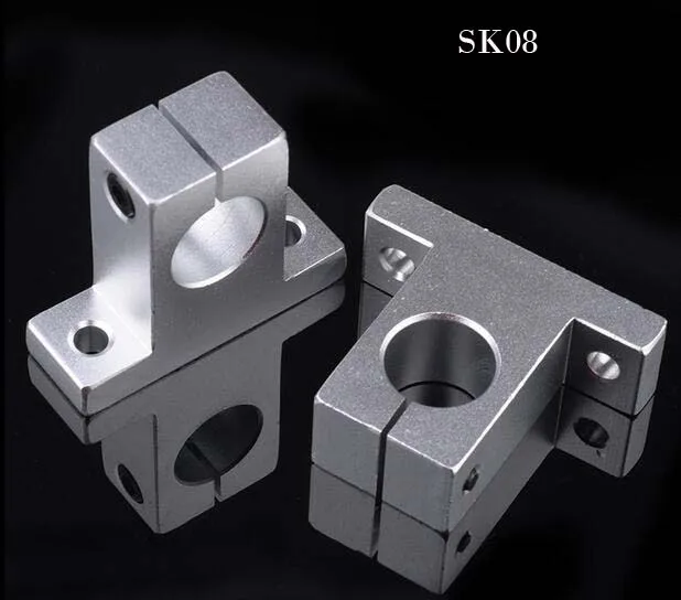 (4 PCS) SK8/SK12/SK16/SK20/SK25/SK30 Linear Rail Shaft Support FOR CNC Router Milling