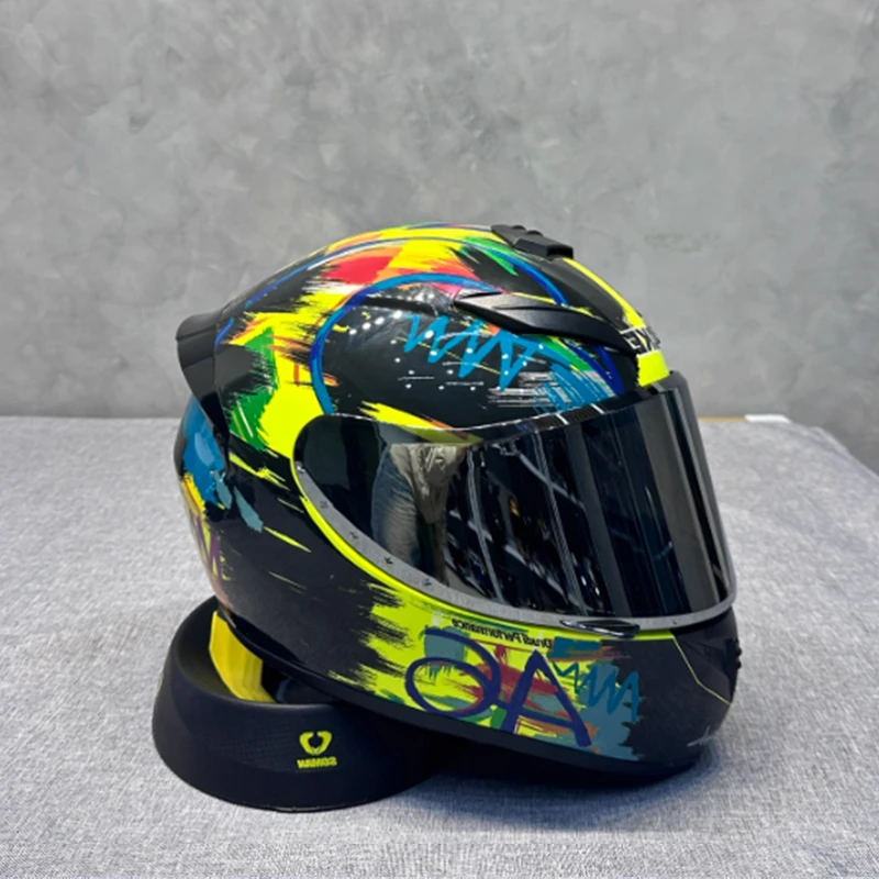 

Граффити A6 современный дизайн анфас мотоциклетный шлем одобрен ECE с устойчивым к царапинам корпусом для мужчин и женщин для городских поездок на работу
