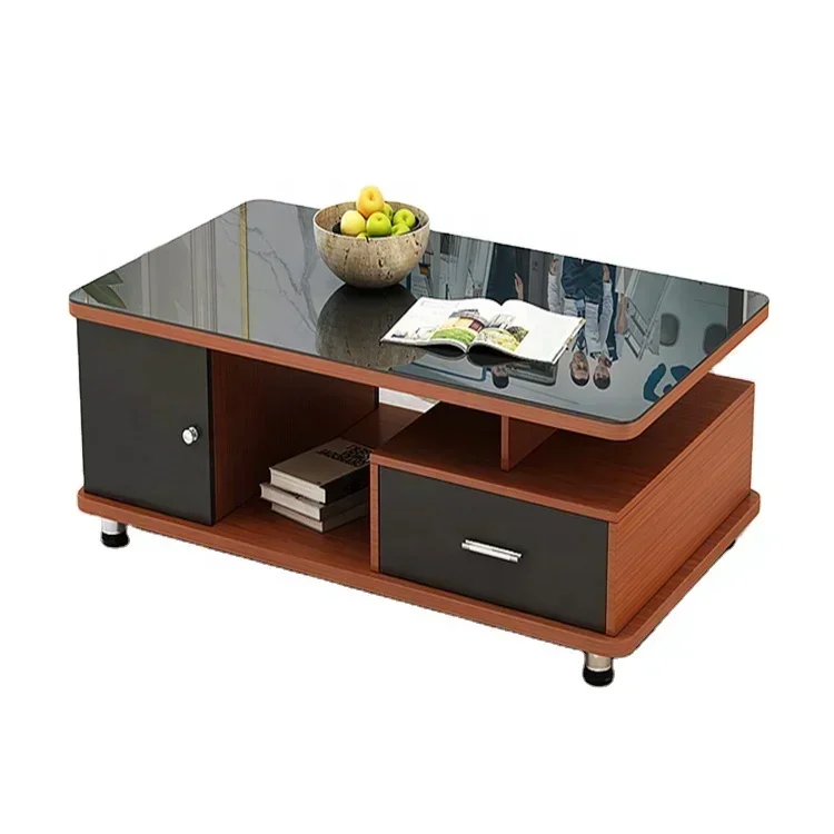Glass Table Top Coffee Table Home Furniture TV Cabinet Sectional Living Room