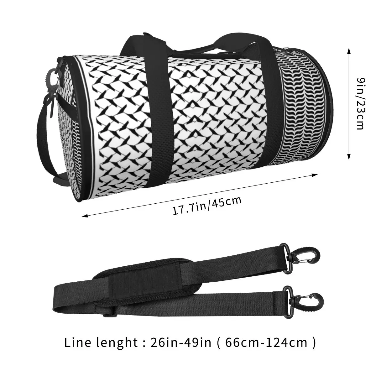 Keffiyeh Ramallah Sport Bags Cool Large Capacity Gym Bag Waterproof Couple Printed Handbag Training Cute Fitness Bag