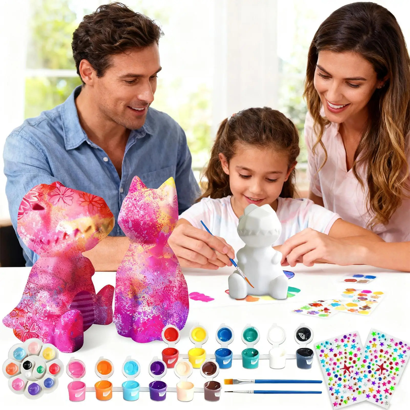 グロー猫絵画キット楽しいランプ描画学習セット教育アートおもちゃ子供のための少年少女ホーム屋内誕生日教室