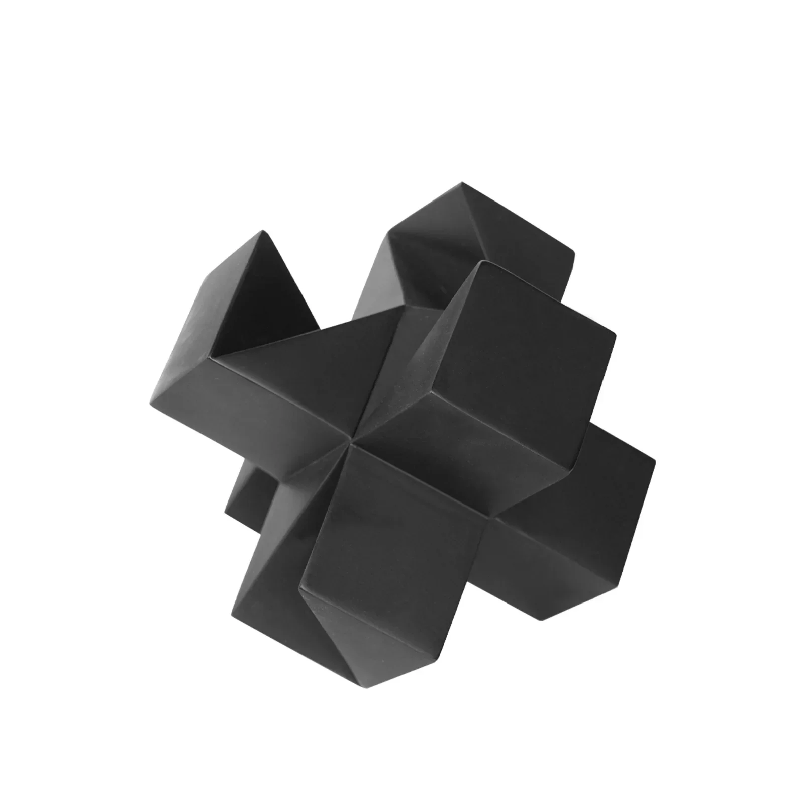 

Modern minimalist black and white crystal resin matte geometric ornaments, model room living room study desktop decoration