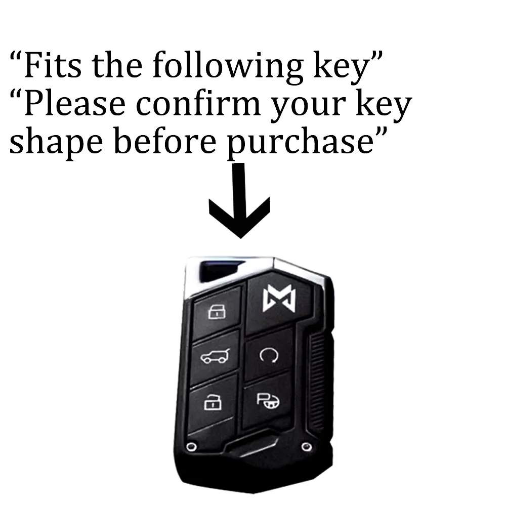 Gradient Full Protective Key Cover Shockproof Remote Key Shell With Keychain Fit for Dongfeng M-Hero 917 M-HERO 1 2023