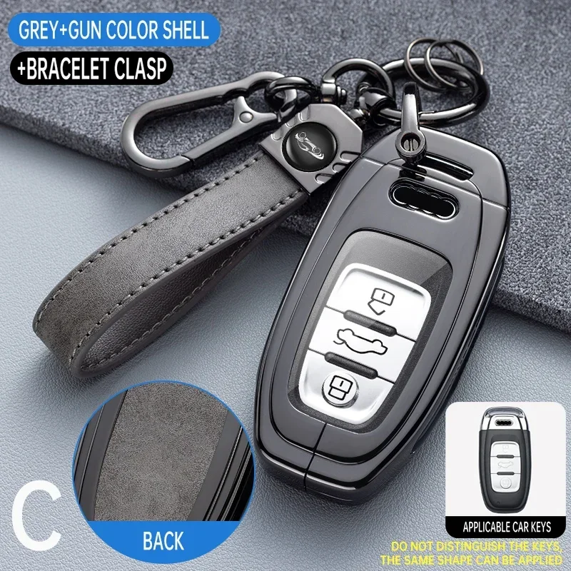 

Zinc Alloy Car Key Case Cover for Audi A1 A3 8V A4 B8 B9 A5 A6 C7 A7 A8 Q3 Q5 Q7 S4 S6 S7 S8 R8 TT Keychain Accessories Llavero