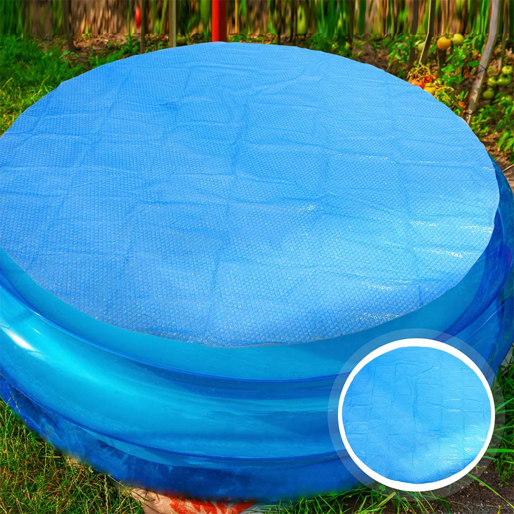 

Round Outdoor Pool Cover 10ft Waterproof PE Material Insulation Film Solar Bubble Spa Leaf Protector Hot Tub Blanket