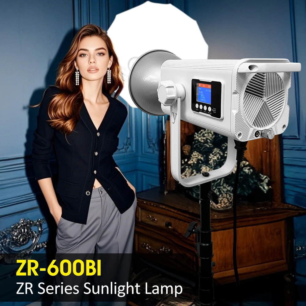 

Custom Logo 600w/60000lm Photography Studio Light Kits 600w COB Lamp For Photography Film Video And Broadcast Studio ZR-600bi