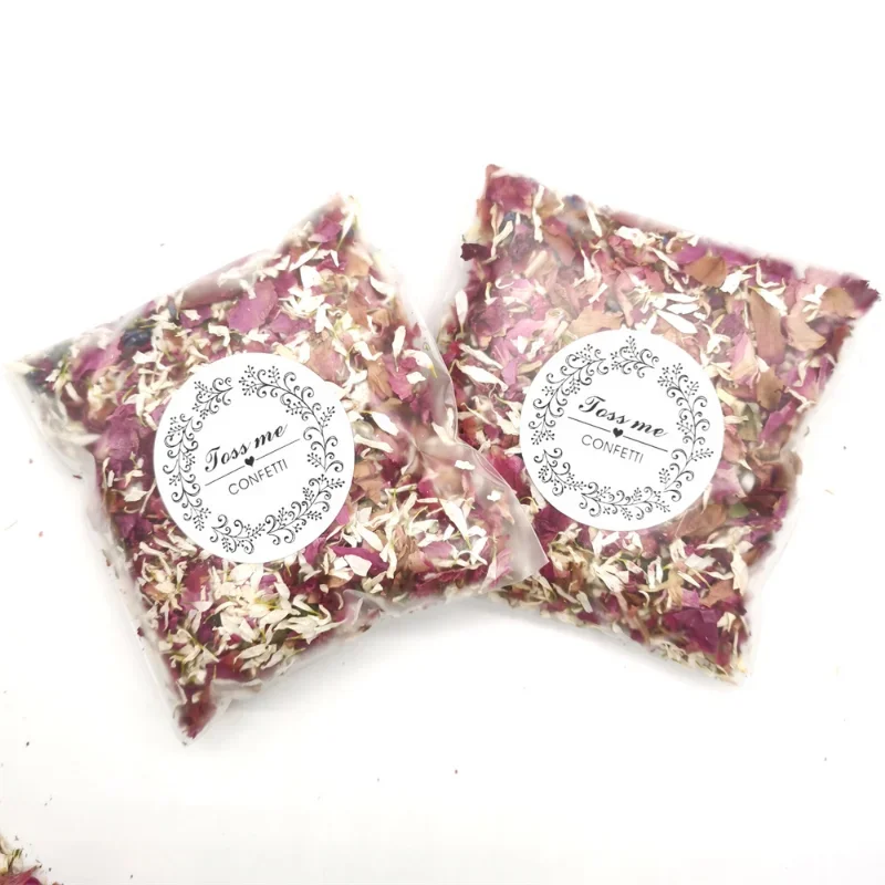 Natural Wedding Confetti Dried Flower Red Rose Petal Pop Wedding Birthday Party DIY Decoration Gift Biodegradable Party Supplies