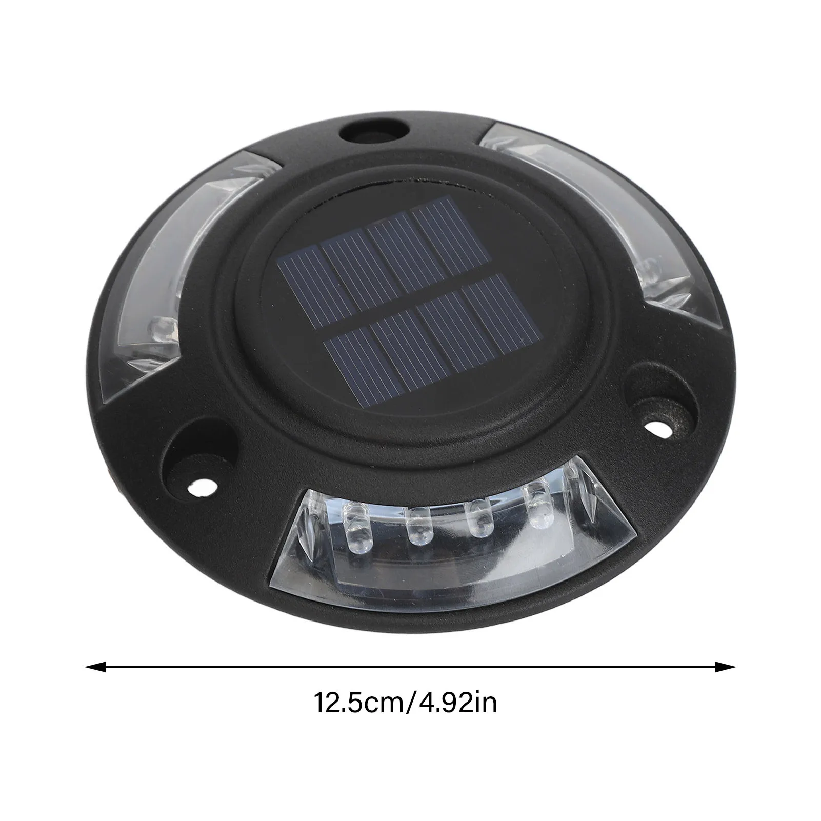 ZK40 Luz solar para doca 12 LEDs Luz solar para entrada de automóveis IP68 Lâmpada solar à prova d'água para exterior 6V 1,8W Luz azul