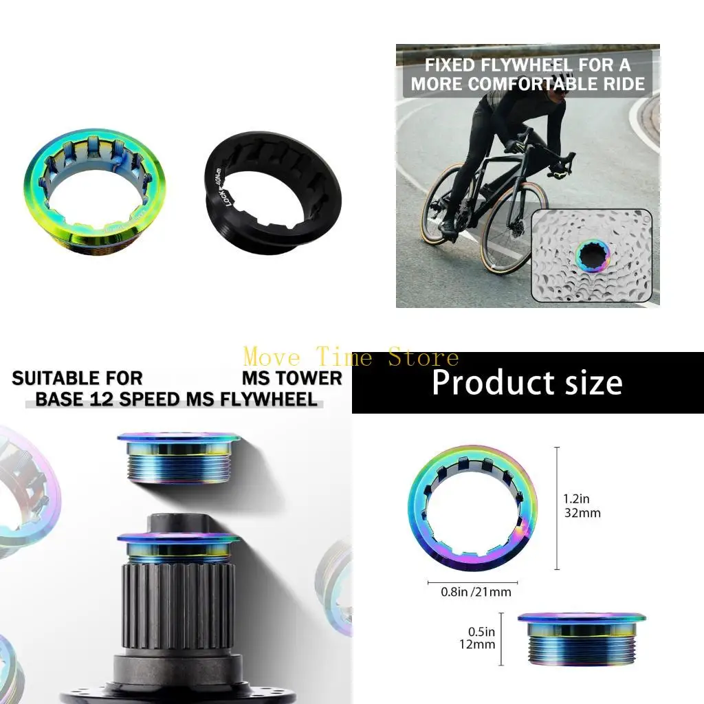 92ME 12 Speed Aluminum Alloy Bikes Cassettes Lockring Strong Mountain Bike Flywheel Lock Cover For Smooth Biking Experience