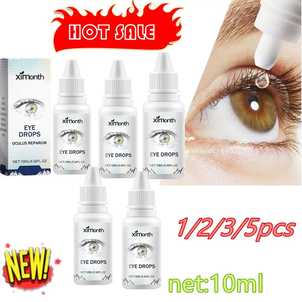 

1/2/3/5pcs 2024 New Eye Care Solution Moisturizing Eye Drops Lutein Eye Drops Redness Pain And Moisturize Dry Eyes 10ml