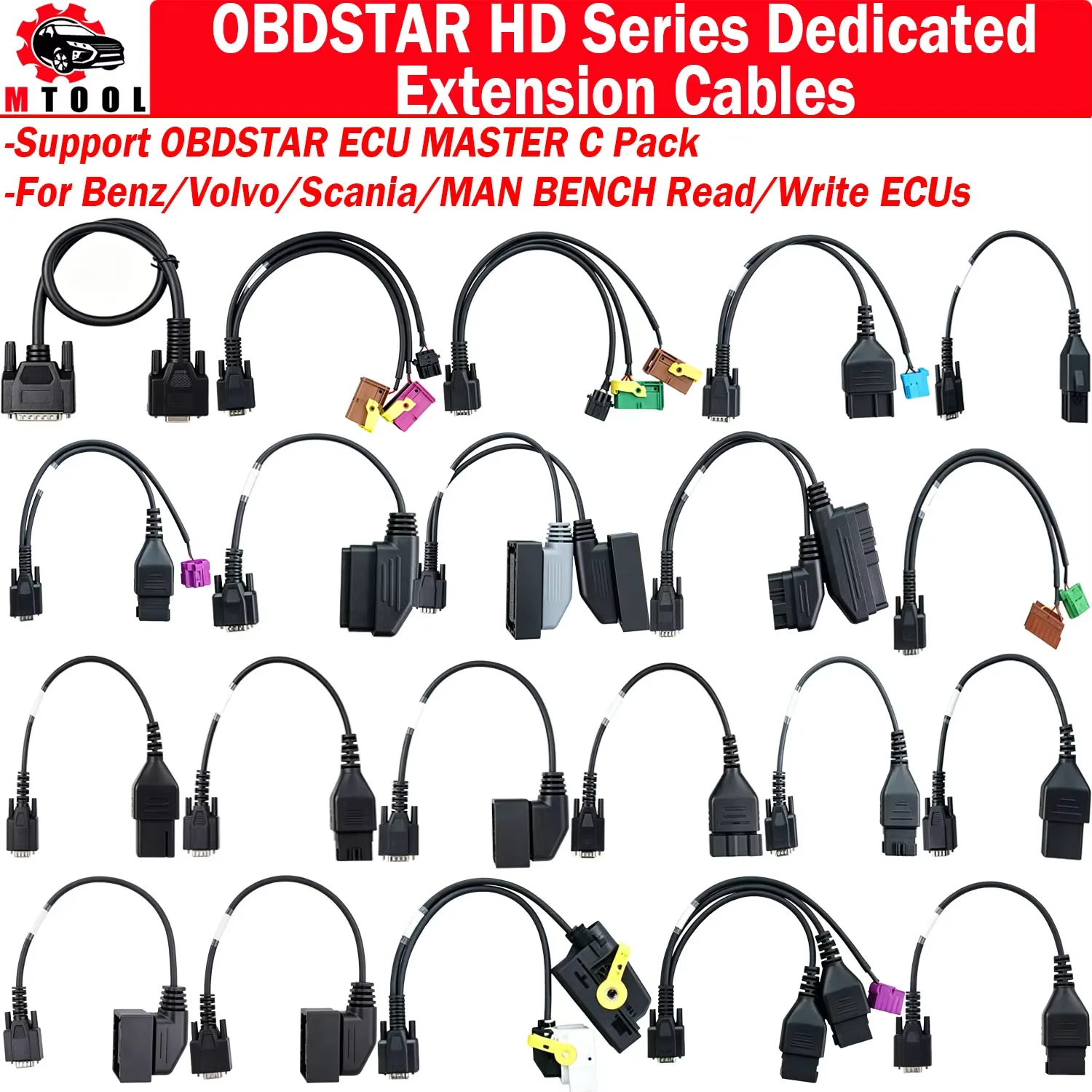 OBDSTAR HD Series Dedicated Extension Cable Truck ECM TCM Body Chassis ECU Bench Read Writ