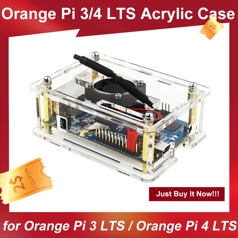 Penutup Shell Kotak Bening Box Box Box Box Box At Orange Pi 3 LTS / Orange Pi 4 LTS