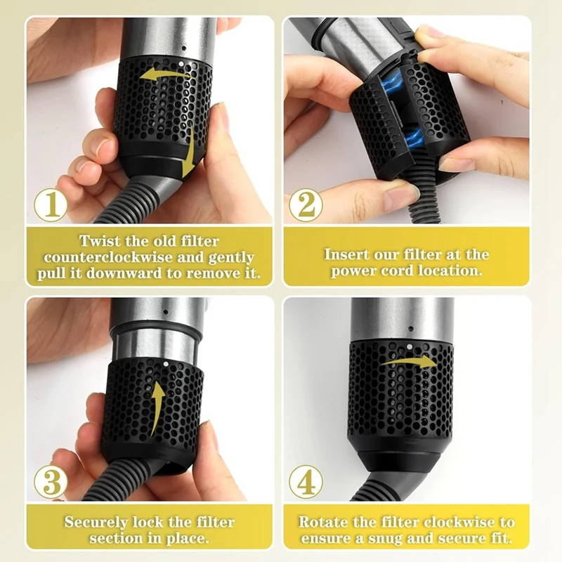 Capa de gaiola de filtro externo magnético para Dyson Airwrap HS01/HS05 Acessório de substituição durável Filtro modelador de cabelo