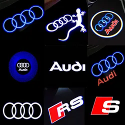 Audi A1A3 8P 8V için 2 adet A4 A5 A6 A7 A8 Q3 Q5 Q7 Q8 RS araba kapı dekorasyon lazer projektör ışıkları LED karşılama lamba