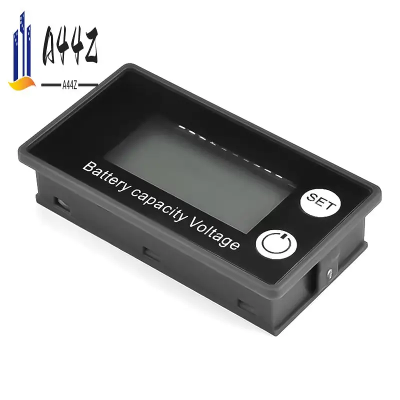 

A44Z-Вольтметр с аккумулятором, индикатор емкости постоянного тока 8-100 В, измеритель мощности, литиевый Lifepo4, свинцово-кислотный элемент, 12 В, 24 В, 48 В, ЖК-экран