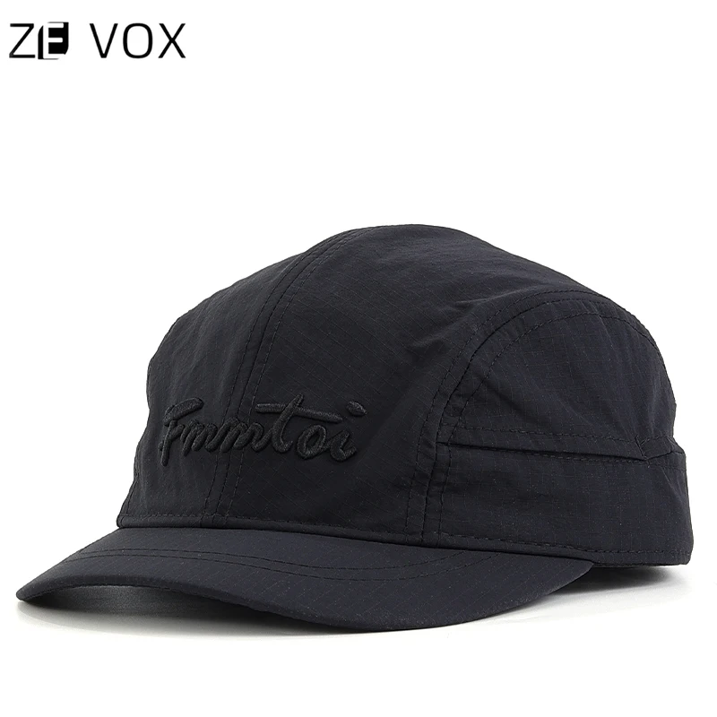 Summer Men's 5cm Short Brim Golf Leisure Black Cap with Japanese Closure, Sun Protection and Quick Drying Baseball Cap