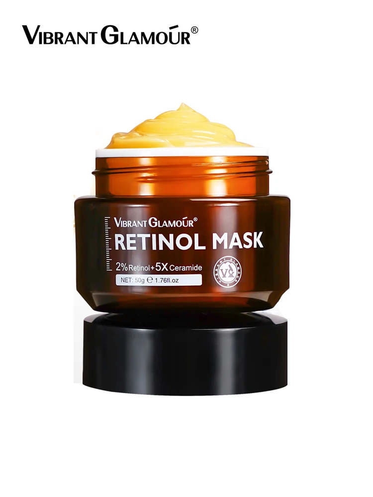 VIBRANT GLAMOUR 2% Retinol Mask + 5X Ceramide Anti-Aging, Anti-Wrinkle Repair Skin Barrier Optic Facial Treatment