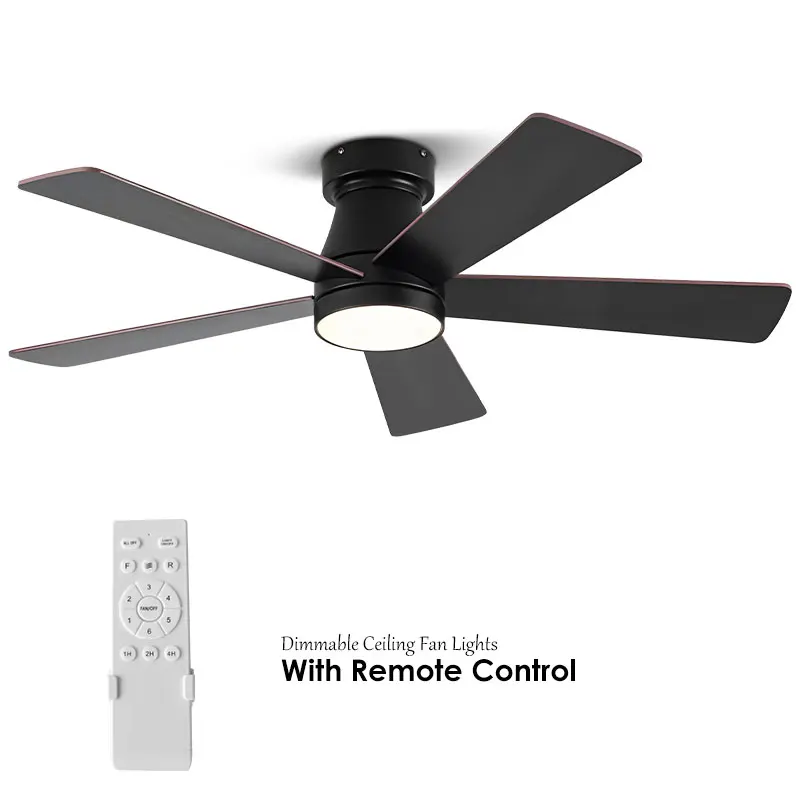 42inch Ceiling Fan With Light With Remote Control Ceiling Fan For Bedroom Dining room 5 Blades 6 Wind Speed Ceiling Fan Lamps