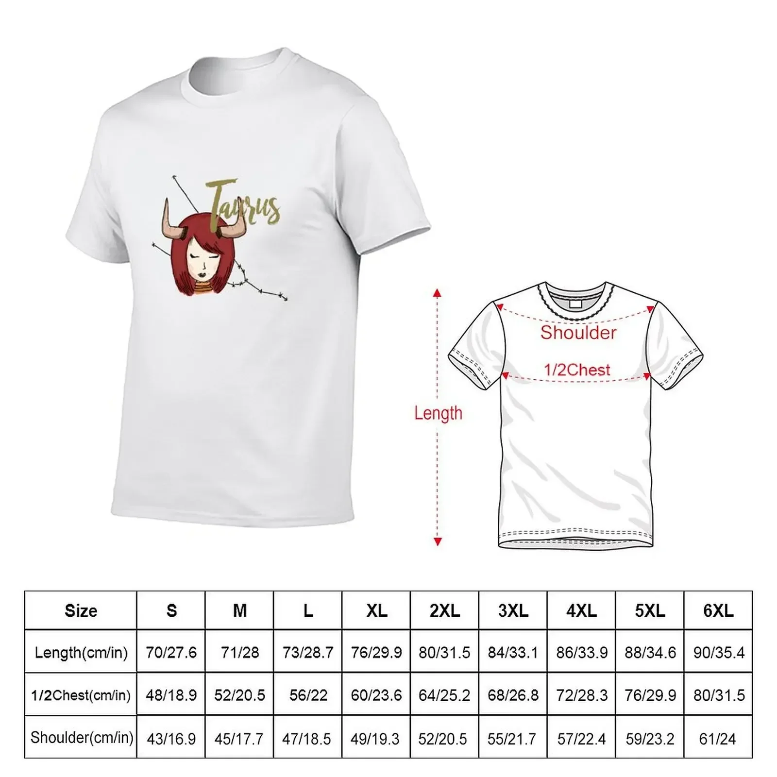 Taurus Girl ( The Taurean ) Art Zodiac Sign Series T-Shirt blanks anime designer shirts cheap stuff mens t shirt graphic