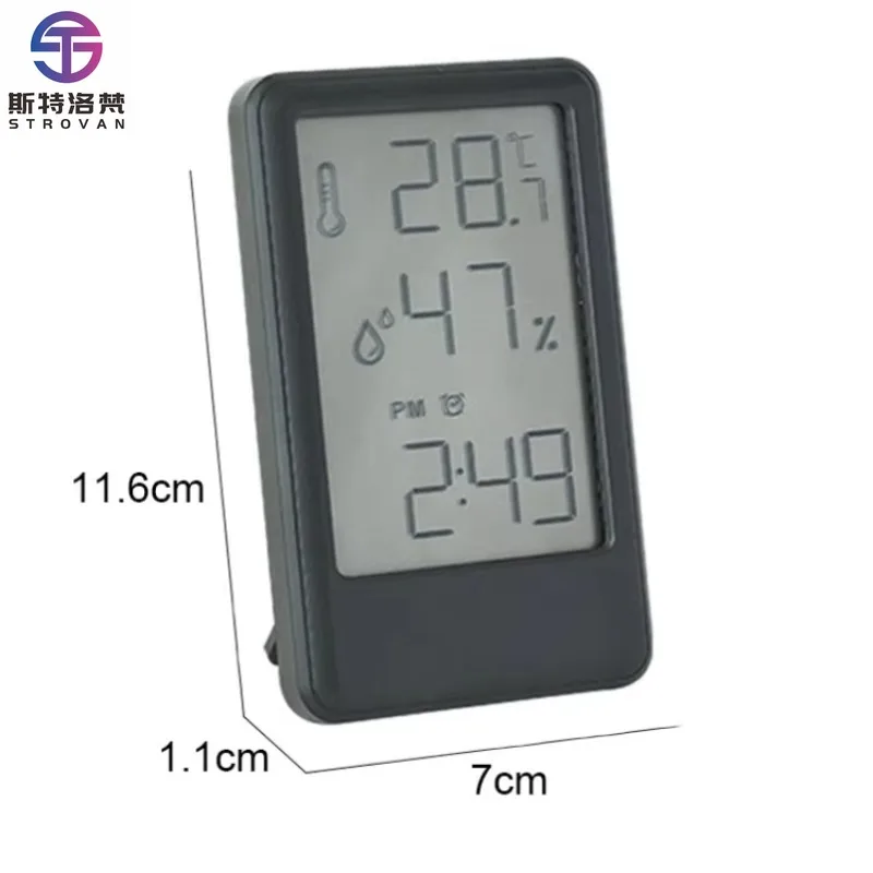 

Multifunctional LCD Large Screen Display Alarm Clock Temperature and Humidity Meter