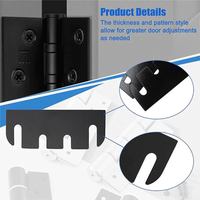DT17 Door Hinge Shims 10-Pack 0.030 Inch Thickness 4 Inch Door Hinge Repair Kit for Interior Doors Alignment